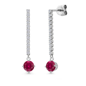Earrings in 14K White Gold