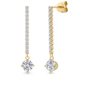 White Lab Grown Diamond - April_Earrings in 14K Yellow Gold