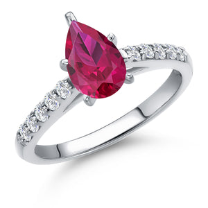 Created Ruby - July_5_Ring in 10K White Gold