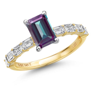 Created Alexandrite_6_Ring in 14K Two Tone Gold