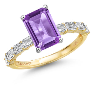 Amethyst - February_6_Ring in 14K Two Tone Gold
