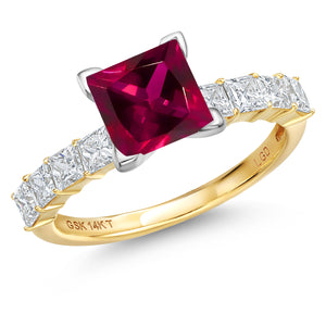 Created Ruby - July_7_Ring in 14K Two Tone Gold