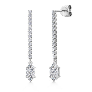 DEF and E - F_Earrings in 14K White Gold