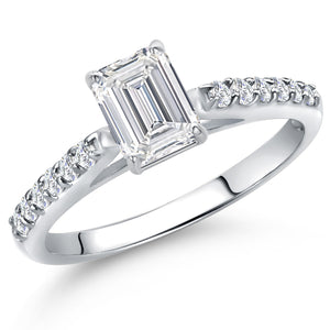 White Lab Grown Diamond - April_5_Ring in 10K White Gold