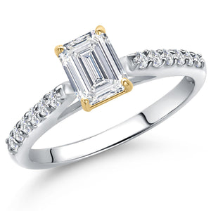 Ring in 10K Two Tone Gold