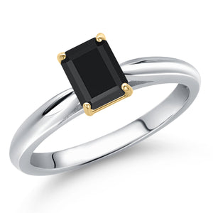 Ring in 925 Sterling Silver and 10K Yellow Gold