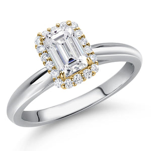 Ring in 925 Sterling Silver and 10K Yellow Gold