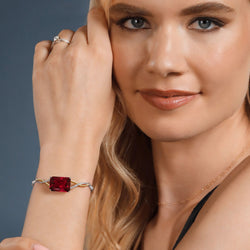Bracelet in 925 Sterling Silver and 10K Yellow Gold