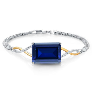 Bracelet in 925 Sterling Silver and 10K Yellow Gold