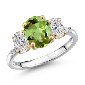 Ring in 925 Sterling Silver and 10K Yellow Gold