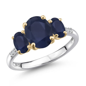 Ring in 925 Sterling Silver and 10K Yellow Gold