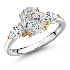 Ring in 925 Sterling Silver and 10K Yellow Gold