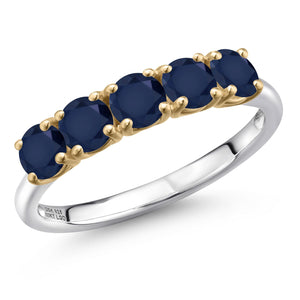 Ring in 925 Sterling Silver and 10K Yellow Gold