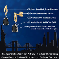 Earrings in 14K Two Tone Gold