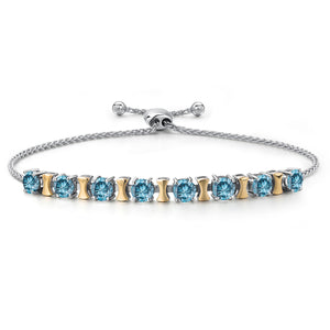 Bracelet in 925 Sterling Silver and 10K Yellow Gold