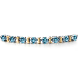 Bracelet in 925 Sterling Silver and 10K Yellow Gold