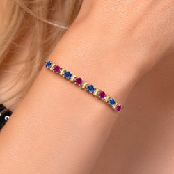 Bracelet in 925 Sterling Silver and 10K Yellow Gold