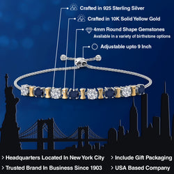 Bracelet in 925 Sterling Silver and 10K Yellow Gold