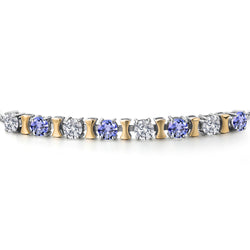 Bracelet in 925 Sterling Silver and 10K Yellow Gold
