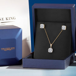 Pendant Earrings Set in 14K Yellow Gold