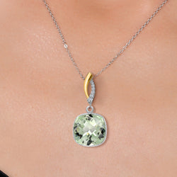 Pendant in 925 Sterling Silver and 10K Yellow Gold