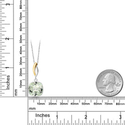 Pendant in 925 Sterling Silver and 10K Yellow Gold