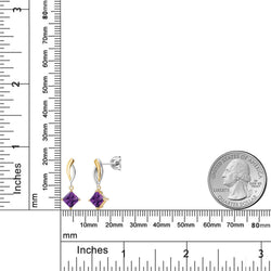 Earrings in 925 Sterling Silver and 10K Yellow Gold