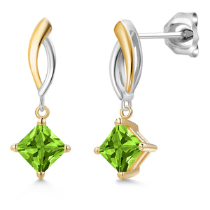 Earrings in 925 Sterling Silver and 10K Yellow Gold