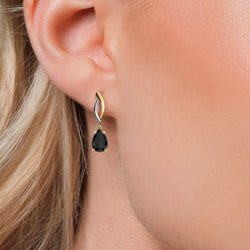 Earrings in 925 Sterling Silver and 10K Yellow Gold
