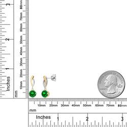 Earrings in 925 Sterling Silver and 10K Yellow Gold