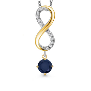 Pendant in 925 Sterling Silver and 10K Yellow Gold