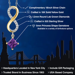 Pendant in 925 Sterling Silver and 10K Yellow Gold