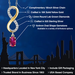 Pendant in 925 Sterling Silver and 10K Yellow Gold