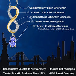 Pendant in 925 Sterling Silver and 10K Yellow Gold