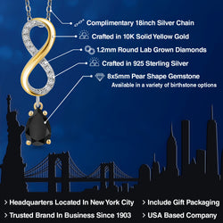 Pendant in 925 Sterling Silver and 10K Yellow Gold
