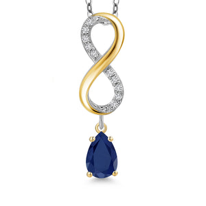 Pendant in 925 Sterling Silver and 10K Yellow Gold