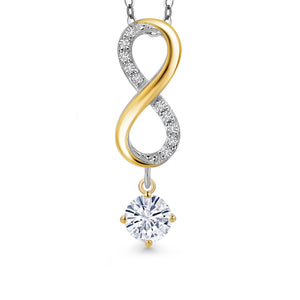Pendant in 925 Sterling Silver and 10K Yellow Gold