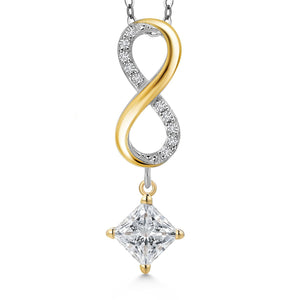 Pendant in 925 Sterling Silver and 10K Yellow Gold