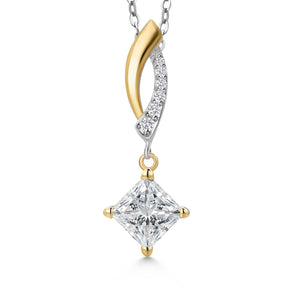 Pendant in 925 Sterling Silver and 10K Yellow Gold