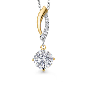 Pendant in 925 Sterling Silver and 10K Yellow Gold