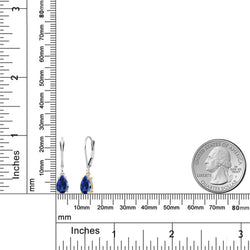 Earrings in 925 Sterling Silver and 10K Yellow Gold