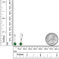 Earrings in 925 Sterling Silver and 10K Yellow Gold