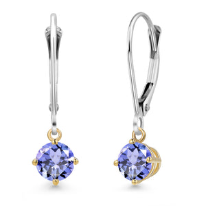 Earrings in 925 Sterling Silver and 10K Yellow Gold