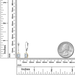 Earrings in 925 Sterling Silver and 10K Yellow Gold