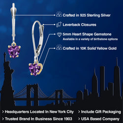 Earrings in 925 Sterling Silver and 10K Yellow Gold