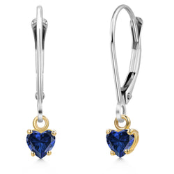 Earrings in 925 Sterling Silver and 10K Yellow Gold