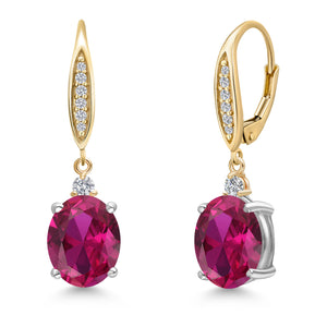 Earrings in 925 Sterling Silver and 10K Yellow Gold