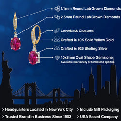 Earrings in 925 Sterling Silver and 10K Yellow Gold