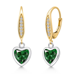 Earrings in 925 Sterling Silver and 10K Yellow Gold