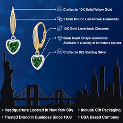 Earrings in 925 Sterling Silver and 10K Yellow Gold